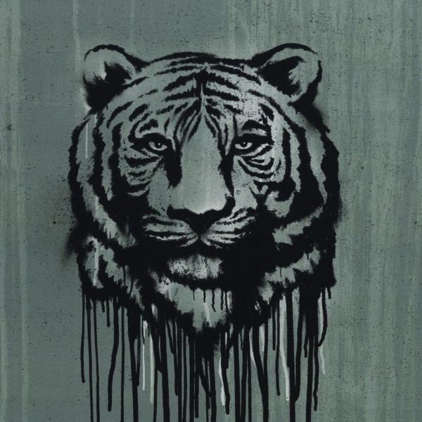 65 cm Bomuldsjersey-Panel "Wild Tiger" by Thorsten Berger