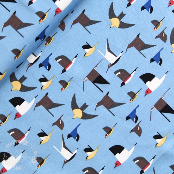 BIO-Interlock-Bomuldsjersey “Charley Harper...