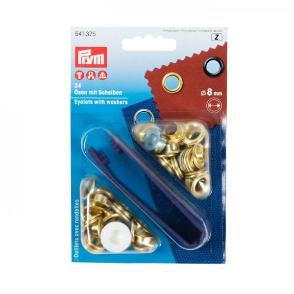 Sejlringe kollektion Ø 8 mm og værktøj fra Prym