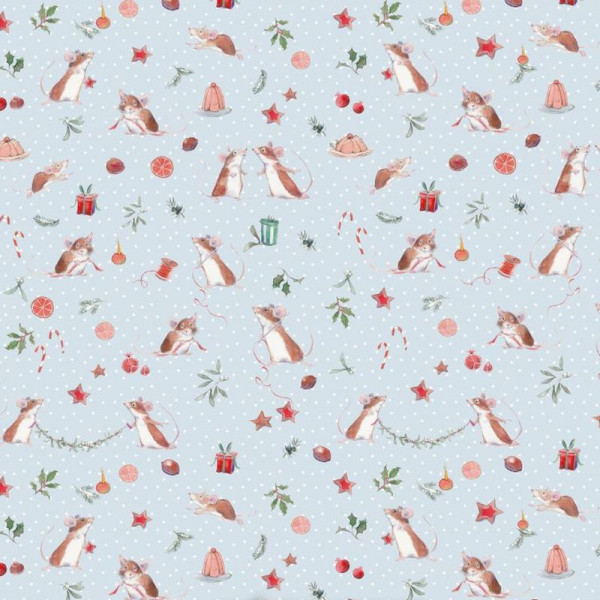 Baumwollstoff "Weihnachtsmäuschen" von acufactum