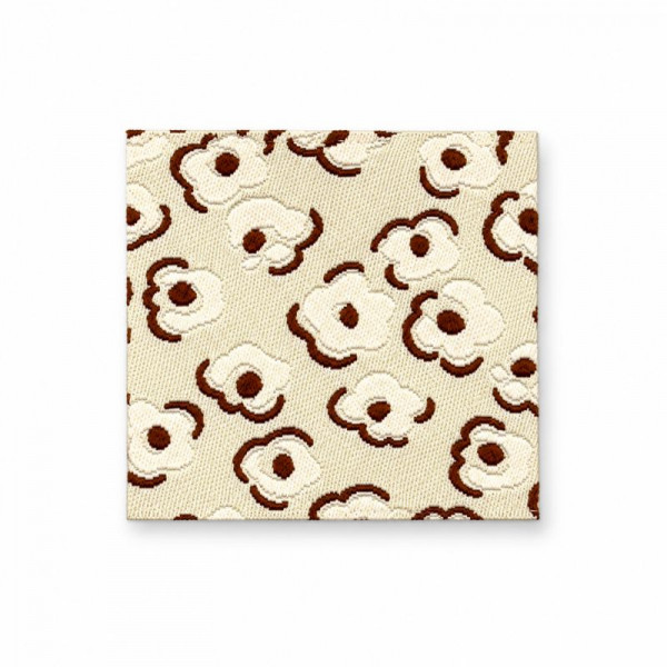 Label "Vintage Flower natur" 35 x 35 mm