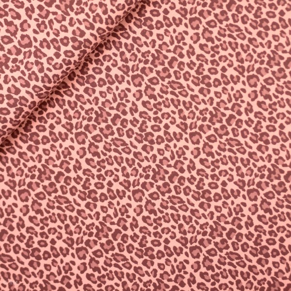 Baumwolljersey mit Leoprint - pfirsichfarben