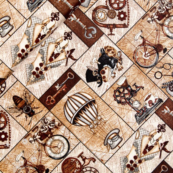 Bomuld “Unknown Voyage - Patch Tan" by Tana Mueller