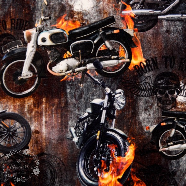 Bomuldsjersey "Motorcykel"