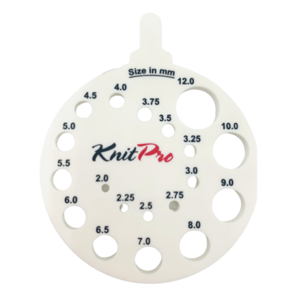 Pindemål rund hvid fra Knit Pro