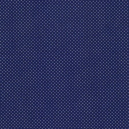 Bomuld “Delft" blå med prikker