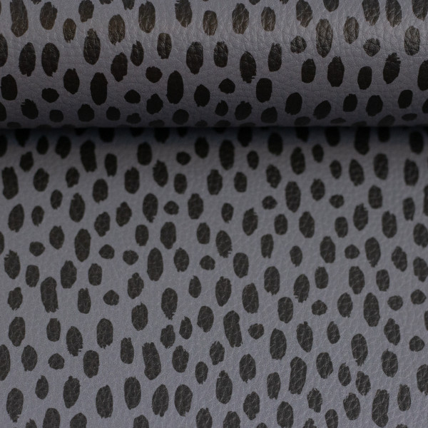 Kunstleder "Brush & Wild" grau-schwarz