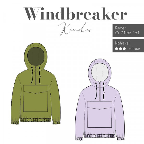 Snitmønster "Windbreaker" Kids str 74 - 164
