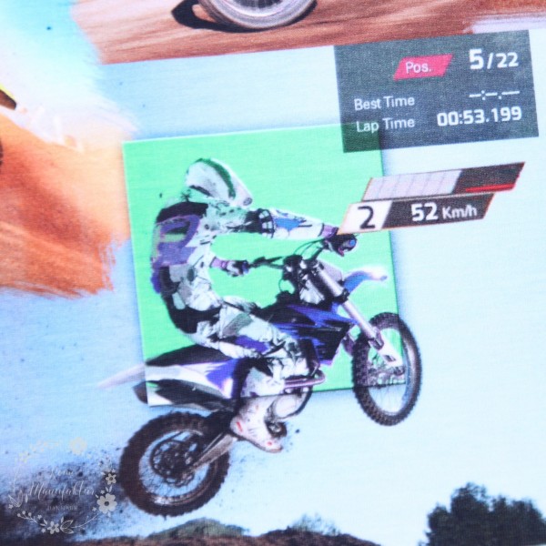 Bomuldsjersey "Motorcross"