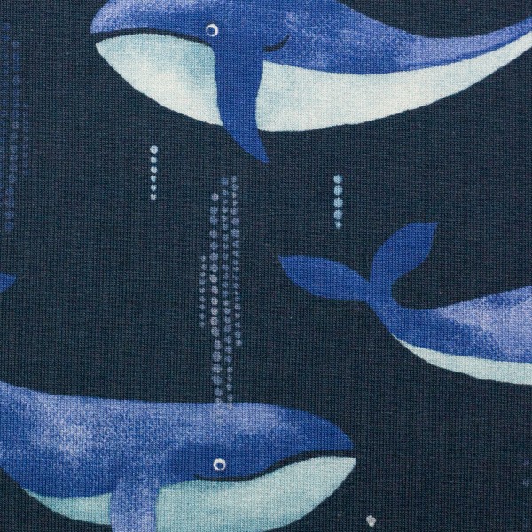 Bomuldsjersey "Ocean" Hval