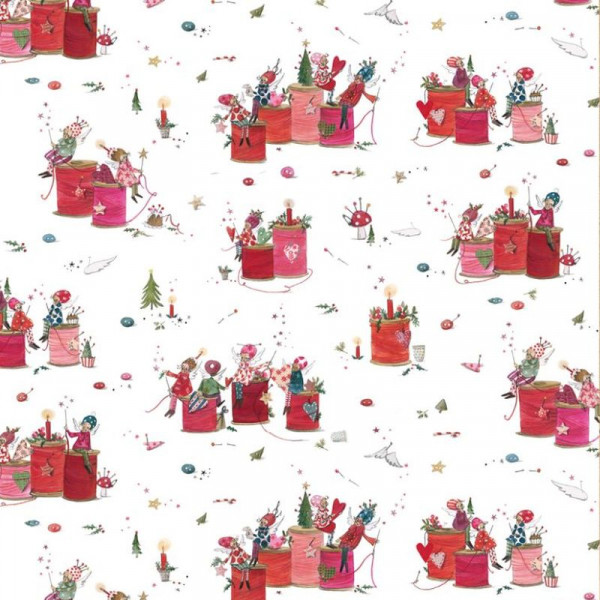 Baumwollstoff "Fadenspiel Weihnachten" von...