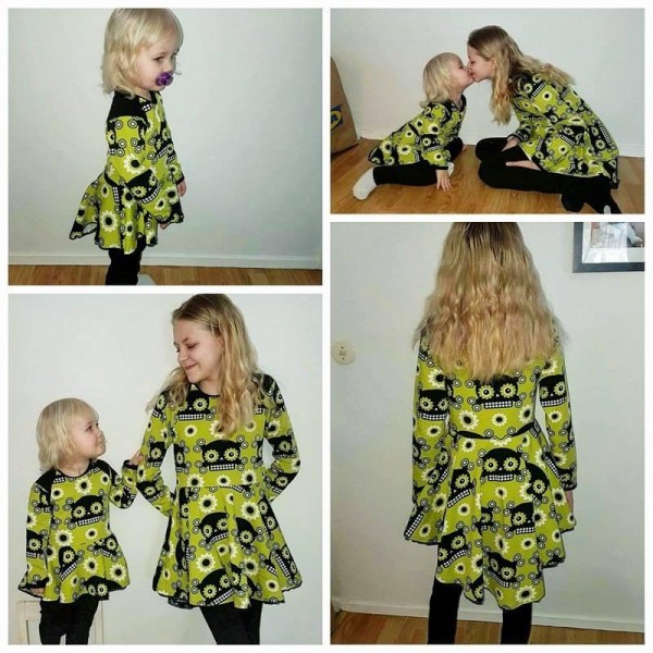 Snitmønster til børn "Peplum / tunic with a twist Dress" str 80 - 164