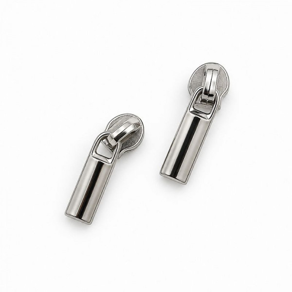 Zipper für Endlos-Reißverschluß (4mm) silber