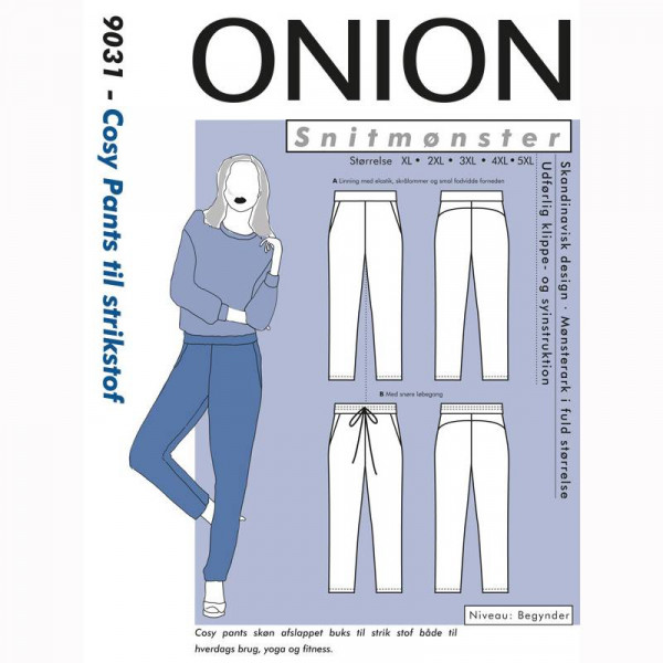 Snitmønster Onion 9031 "Cosy Pants til...