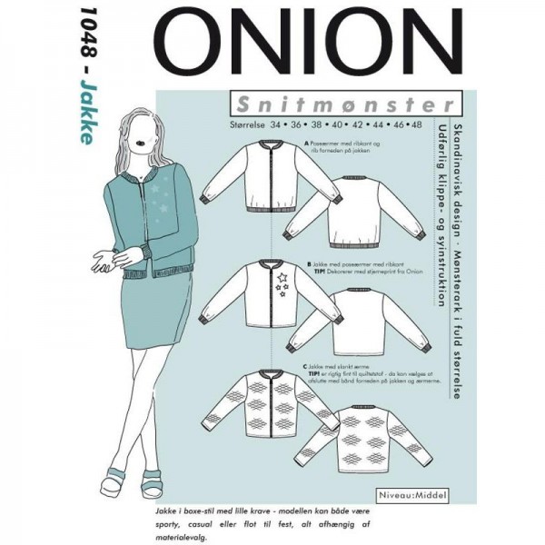 Snitmønster Onion 1048 "Jakke sporty box-stil“...