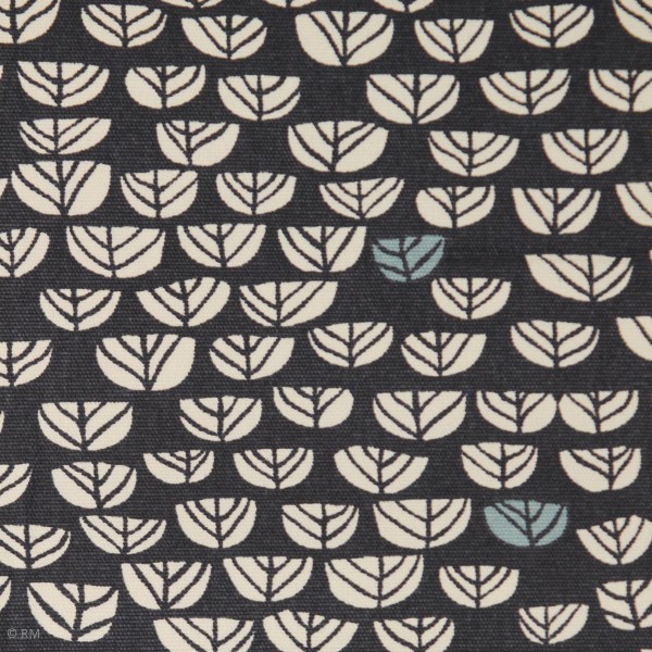 BIO-Canvas “Hidden Garden blå" fra Birch Fabrics