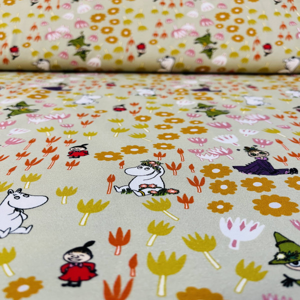 Bomuldsjersey "Moomin" natur