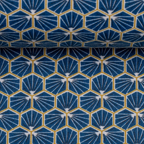 Voksdug "Luna" honeycomb blå