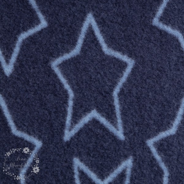 Uld-Fleece blå med stjerner