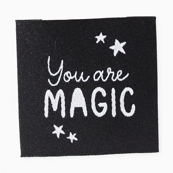 Vævede stofmærker "You are magic" 38 x 38 mm
