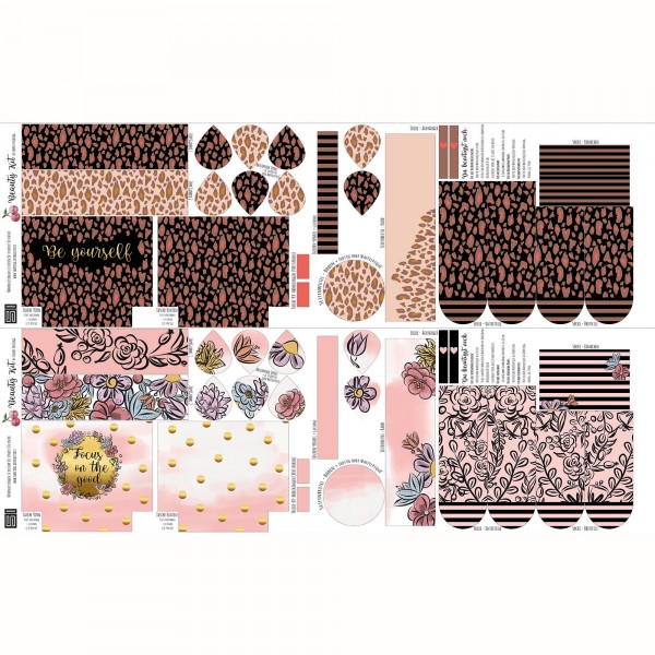 100 cm Bomuldsjersey-Panel "Beauty Kit" by Cherry Picking (2 Designs)