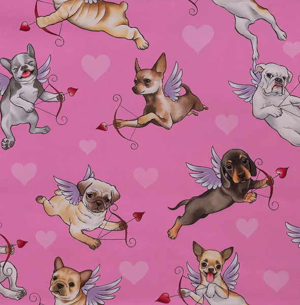 Bomuld "Puppy Love" fra De Leon Design Group