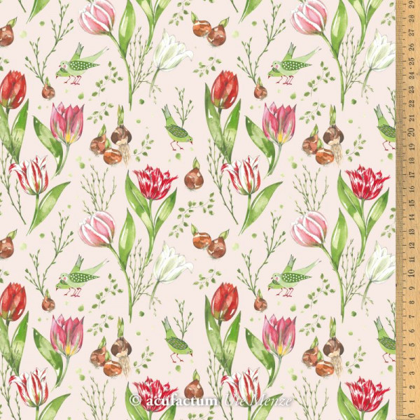 Baumwollstoff "Tulpenzeit" von acufaktum