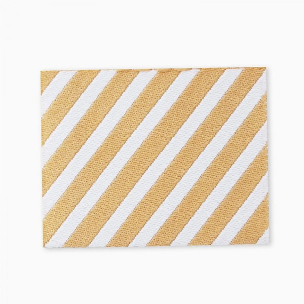 Klapp-Weblabel "Stripes" ocker 34 x 26 mm