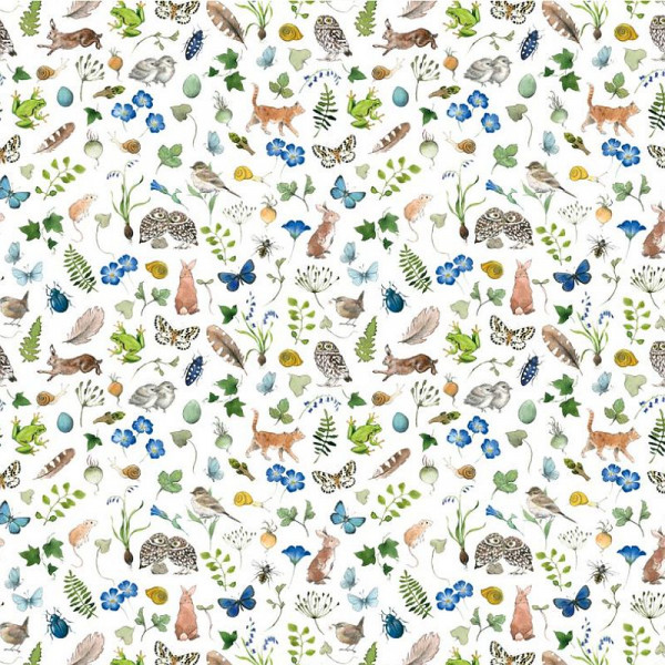 Bomuld "Flora & Fauna" fra acufactum