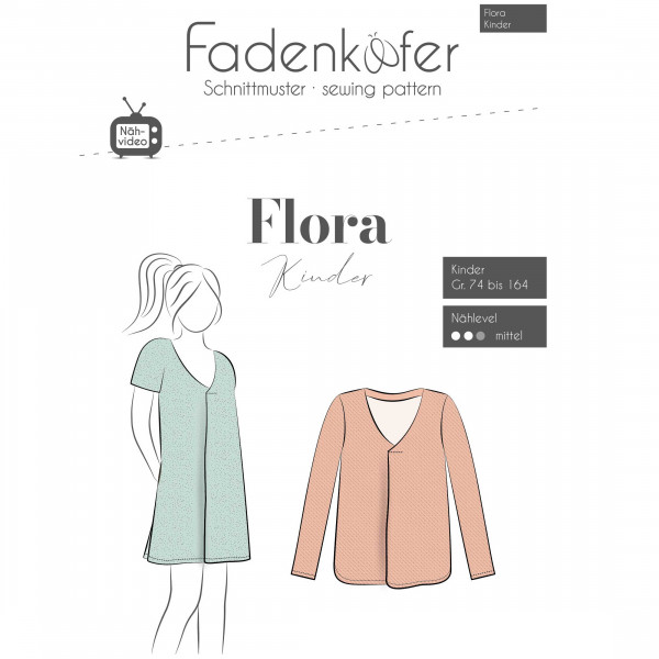 Papierschnittmuster "Flora" Kinder Gr. 74 - 164