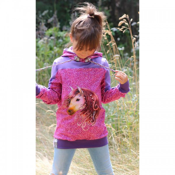 60 cm French Terry Panel kollektion "Windsong Pony" by From Heart to Needle
