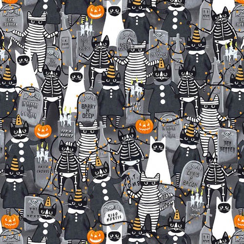 Bomuld “So adorable boo - Glow in the Dark" Cemetery