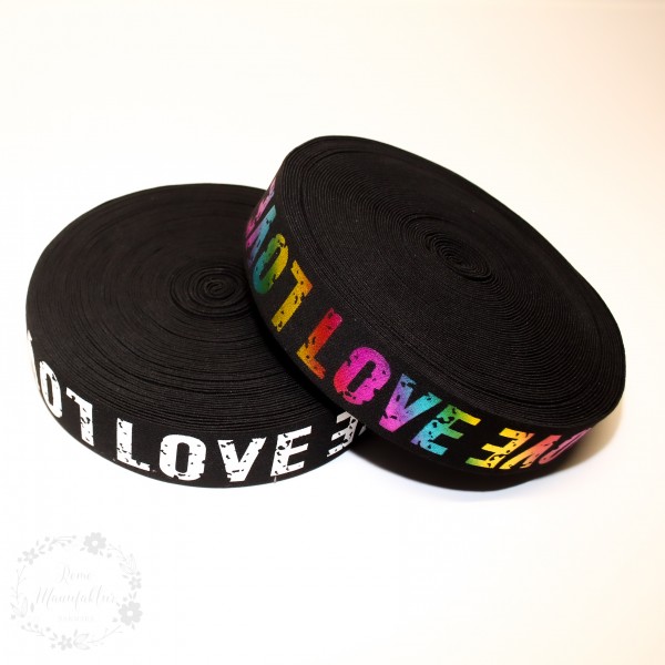 38 mm Elastikbånd kollektion "Love"