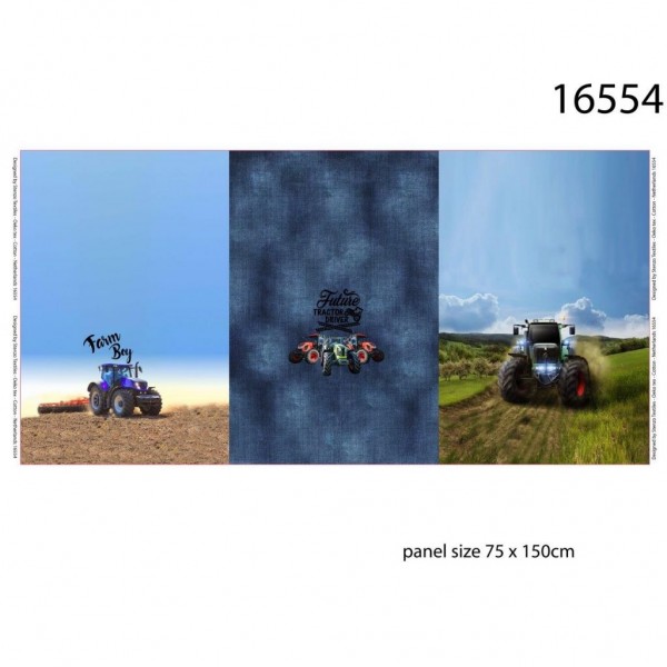 75 cm French Terry-Panel "Farm Boy" fra Stenzo