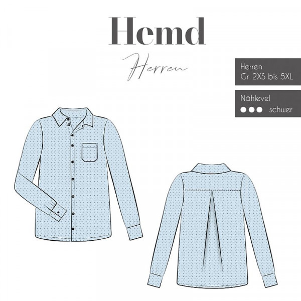 Snitmønster Skjorte "Hemd" Herre str 2 XS - 5 XL