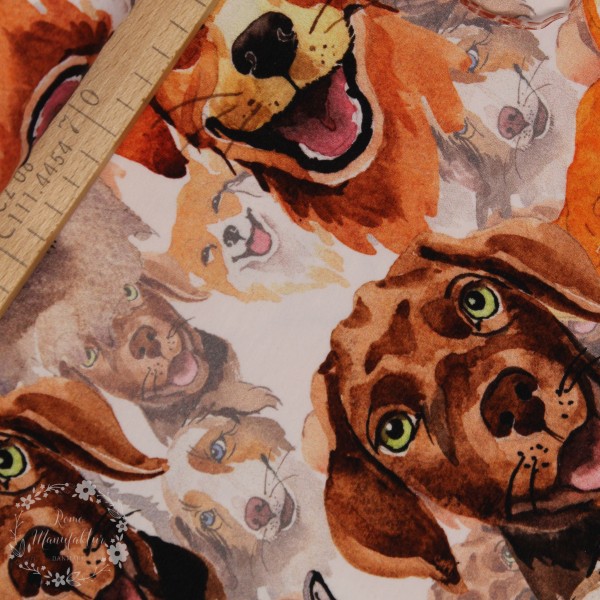 Bomuldsjersey "Hunde"