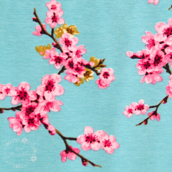Bomuldsjersey “Cherry Blossom"