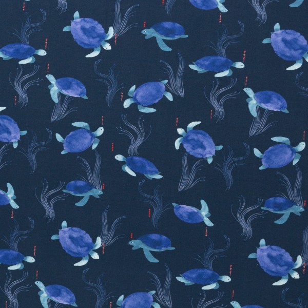 Bomuldsjersey "Ocean" Skildpadde