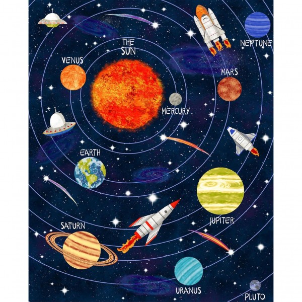 Bomuld-Panel "Lost in Space"