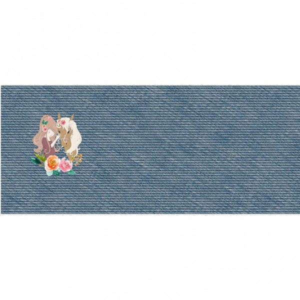 50 cm French Terry Panel "In Love" by From Heart to Needle