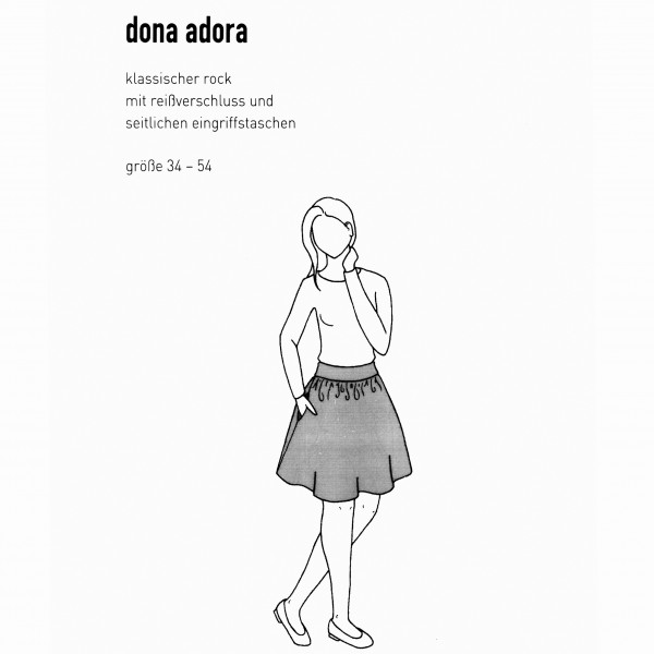 Snitmønster Dame-Nedderdel "Dona Adora" str 34 - 54