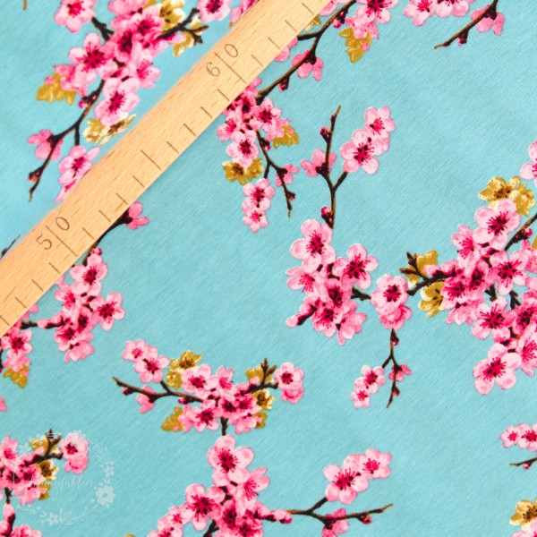 Bomuldsjersey “Cherry Blossom"