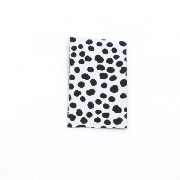 Vævet etiket "Dots" 30 x 50 mm