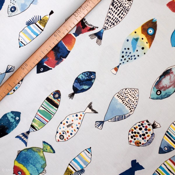 Dekostof "Gone Fishing" ocean