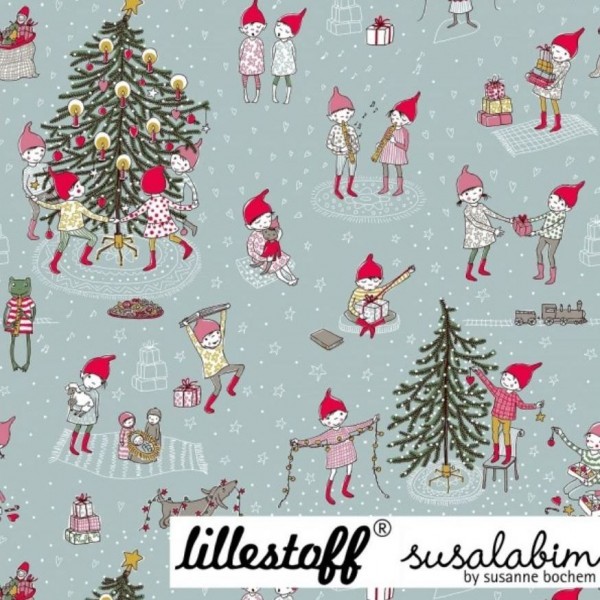 100 cm BIO-French Terry "Wichtelweihnacht" by Susalabim