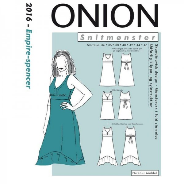 Snitmønster Onion 2016 “Empire-spencer" str 34 - 46