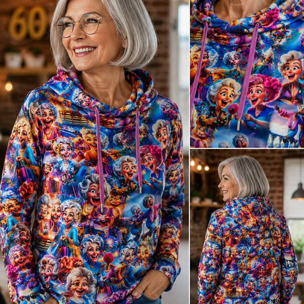 BIO-Bomuldsjersey "Grandma pattern"