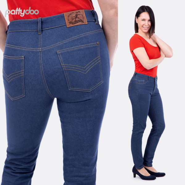 Snitmønster Dame Jeans regular waist "1 & 2" by pattydoo str 32 - 54