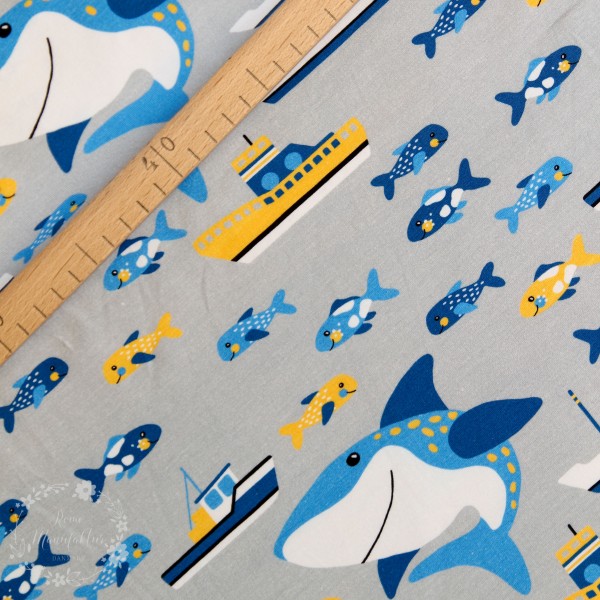 Bomuldsjersey “Sea Life“