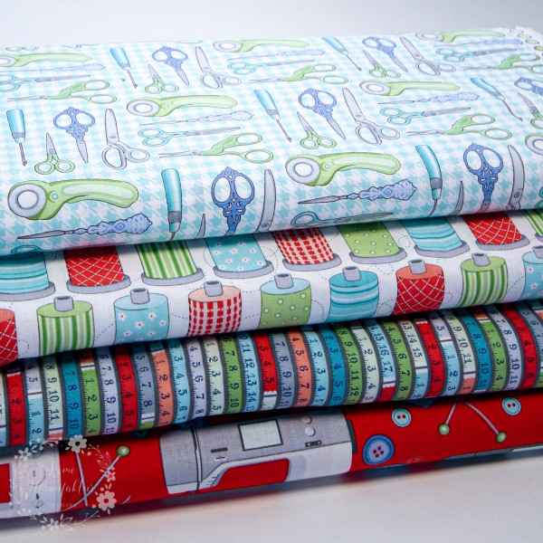 Bomuld “Sewing Room - measuring tape" by Amanda Murphy